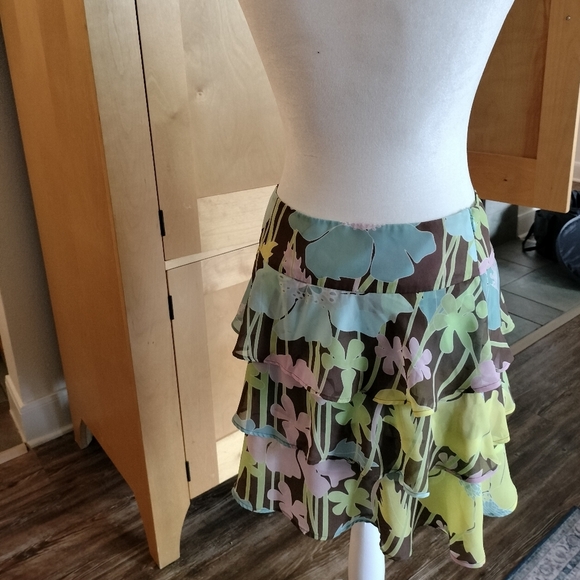Y2k Floral Layered Skirt - Multicolor Fantastic Condition - Picture 1 of 5